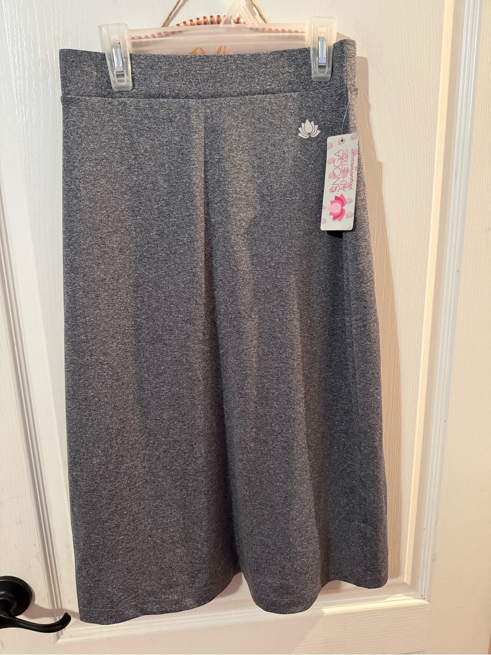 Snoozies! Women's Gray Midi A-Line Skirt